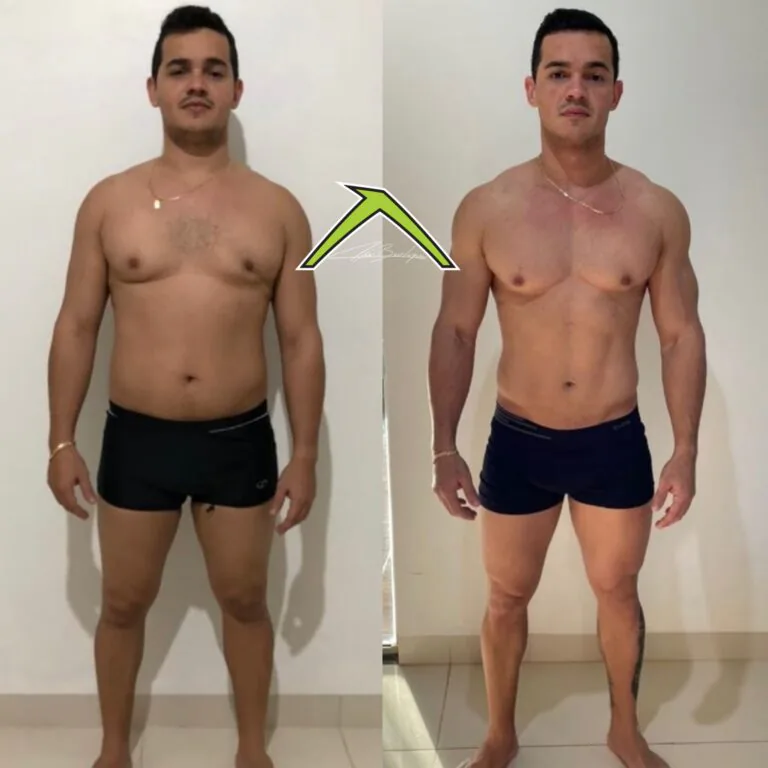7kg de gordura e testosterona natural em alta em 3 meses.