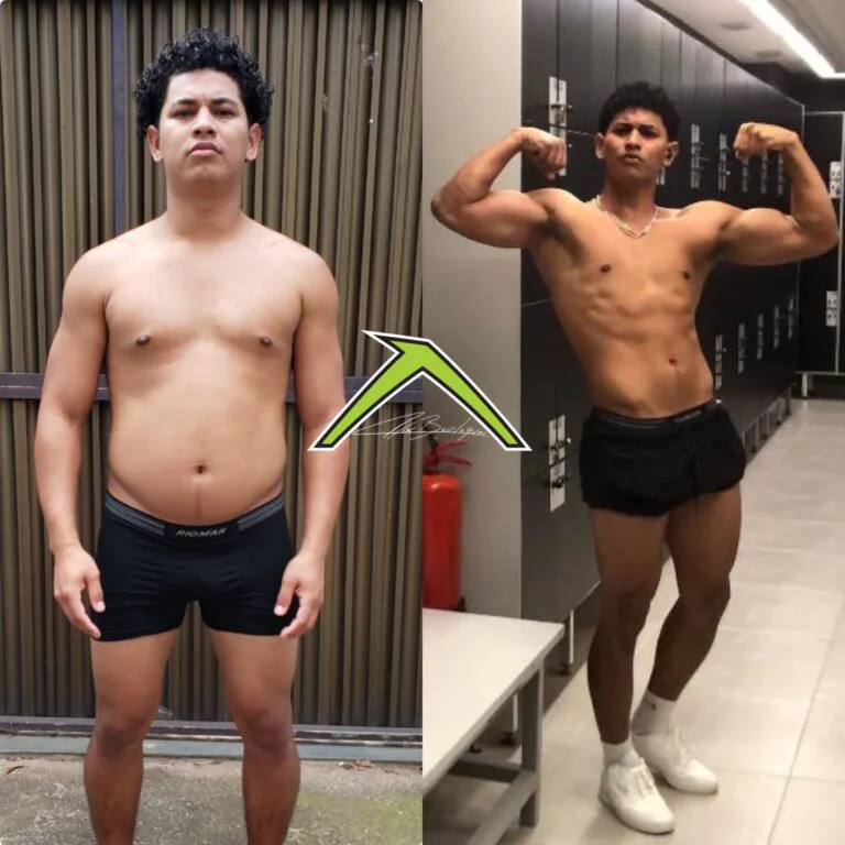 Eliminou 5kg de gordura e ganhou 5kg de massa magra em 3 meses.Transformou o físico e elevou os níveis hormonais